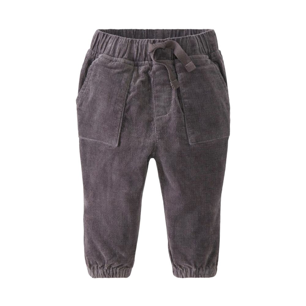NWT! Hanna Andersson Gray Corduroy Joggers. 0-3 Months.